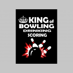 King of Bowling  mikina s kapucou stiahnutelnou šnúrkami a klokankovým vreckom vpredu 